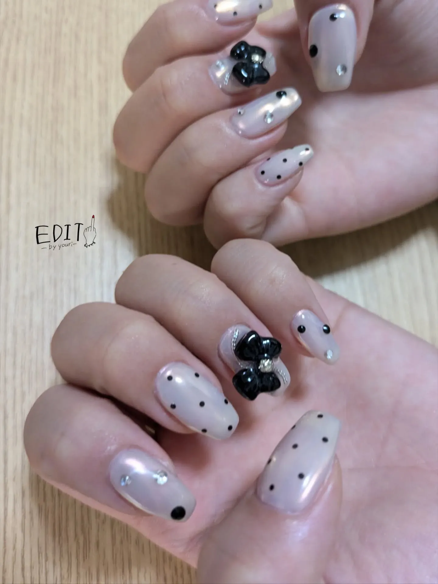 黒リボン⁡🎀🖤黒ドット🖤可愛かった🫶