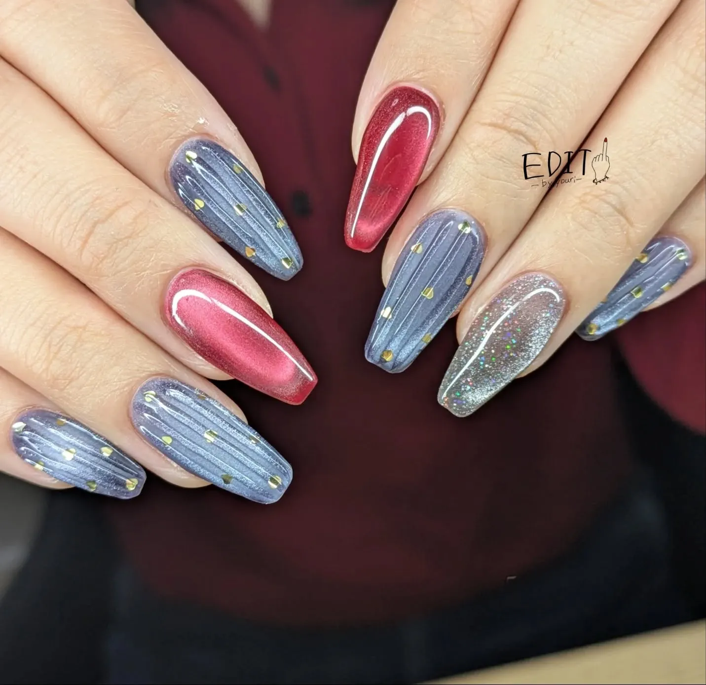 お題【イルミネーションネイル】⁡